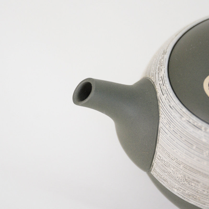 Japanese Tokoname Ware Sakura Kyusu Teapot