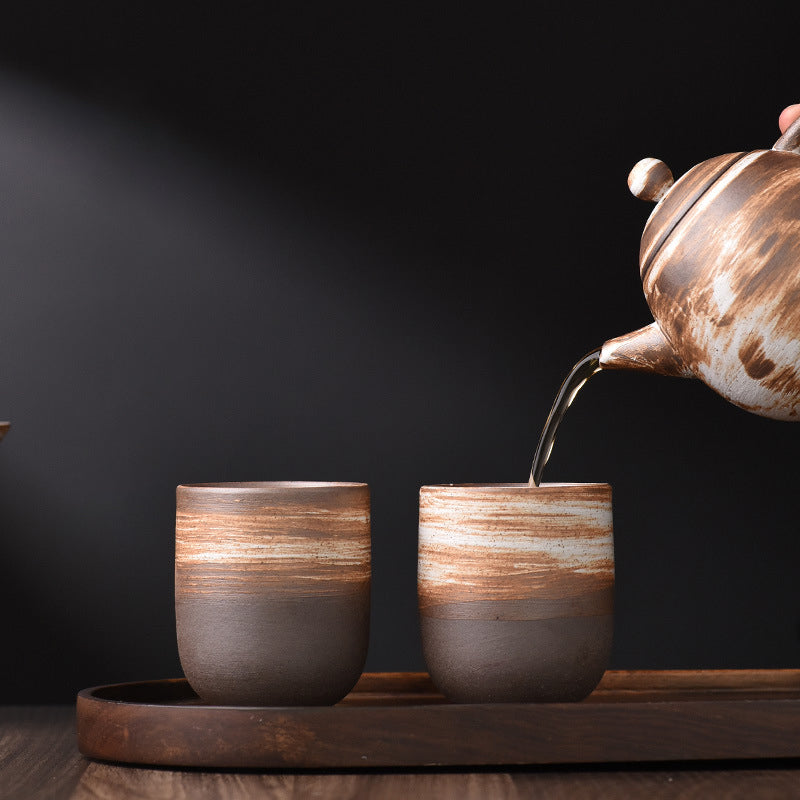 Wood-Fired Kiln-Changed Stoneware Master Tea Cup