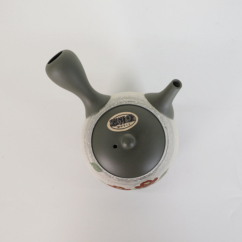Japanese Tokoname Ware Sakura Kyusu Teapot