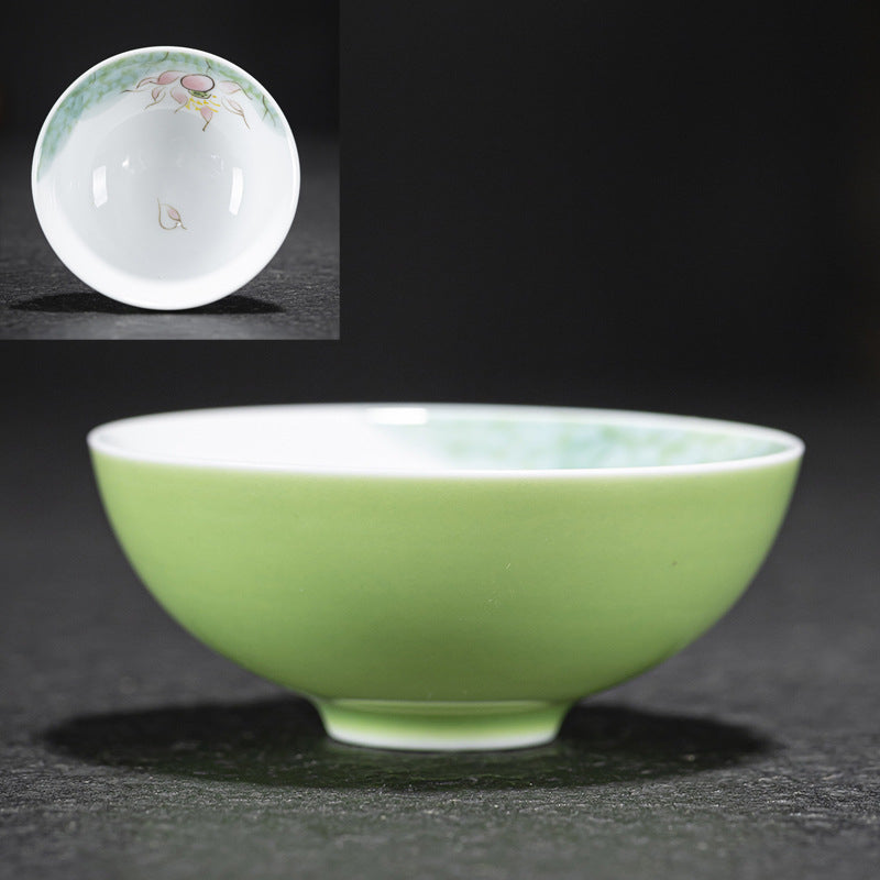 Hand-Painted Six-Color Rainbow Gongfu Tea Cup