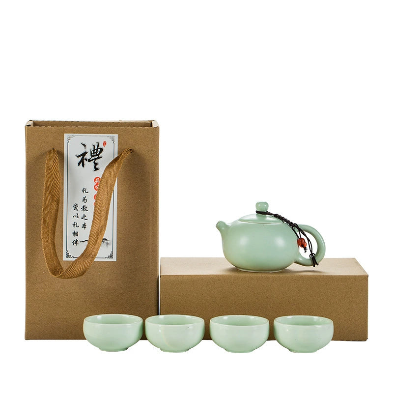 Ru Kiln Celadon Xi Shi Gongfu Tea Set
