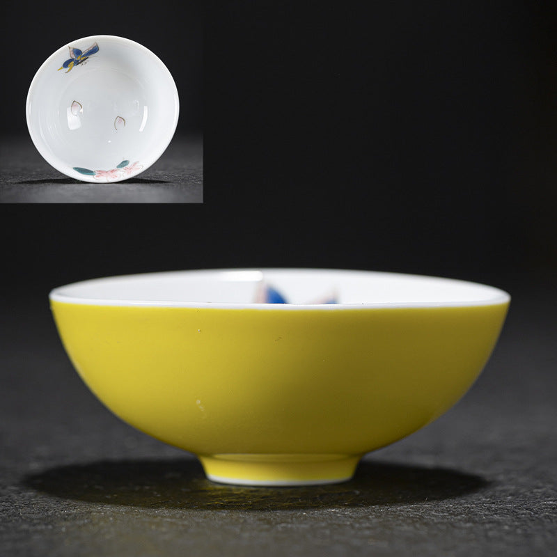 Hand-Painted Six-Color Rainbow Gongfu Tea Cup