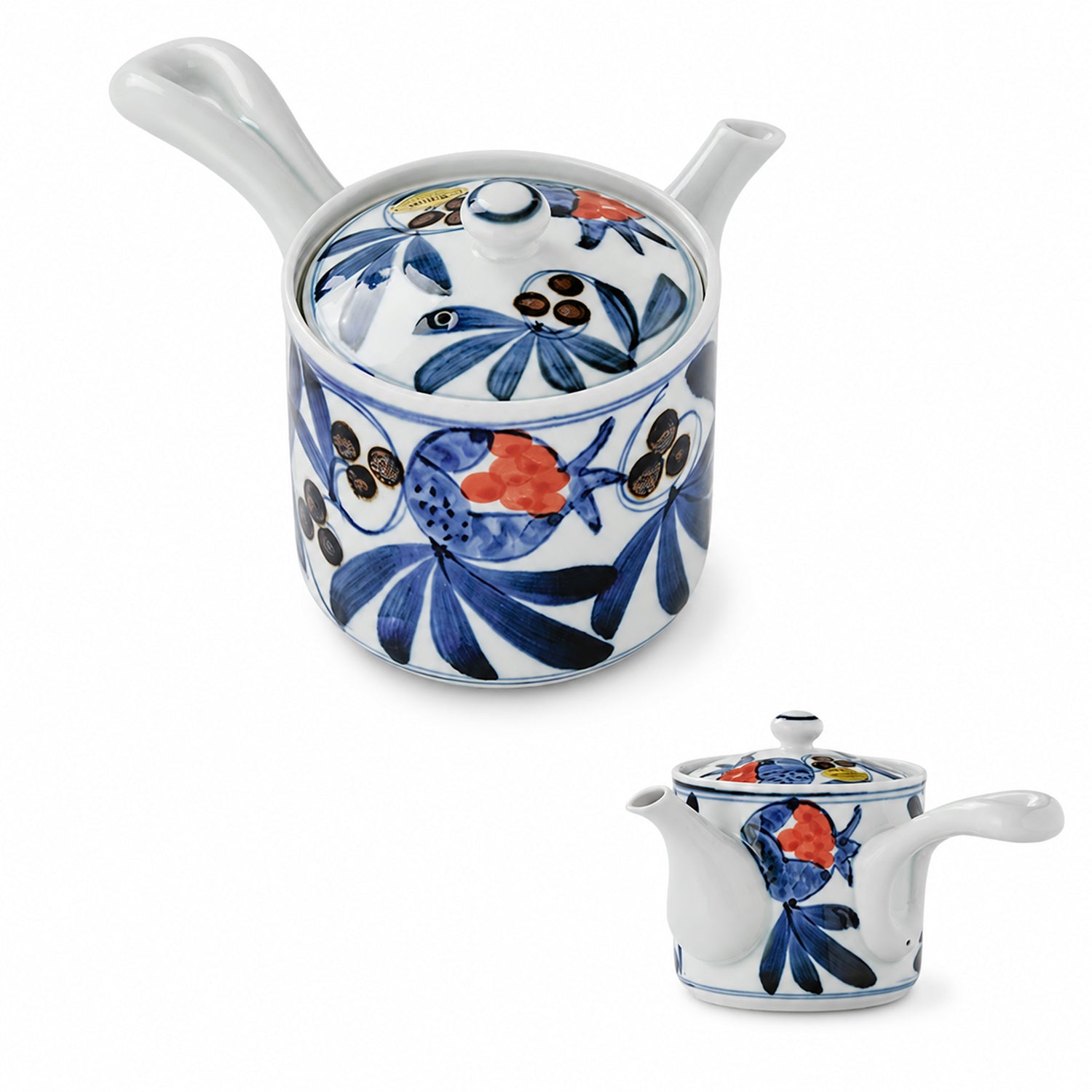 Japanese Arita-Yaki Pomegranate Side-Handle Teapot