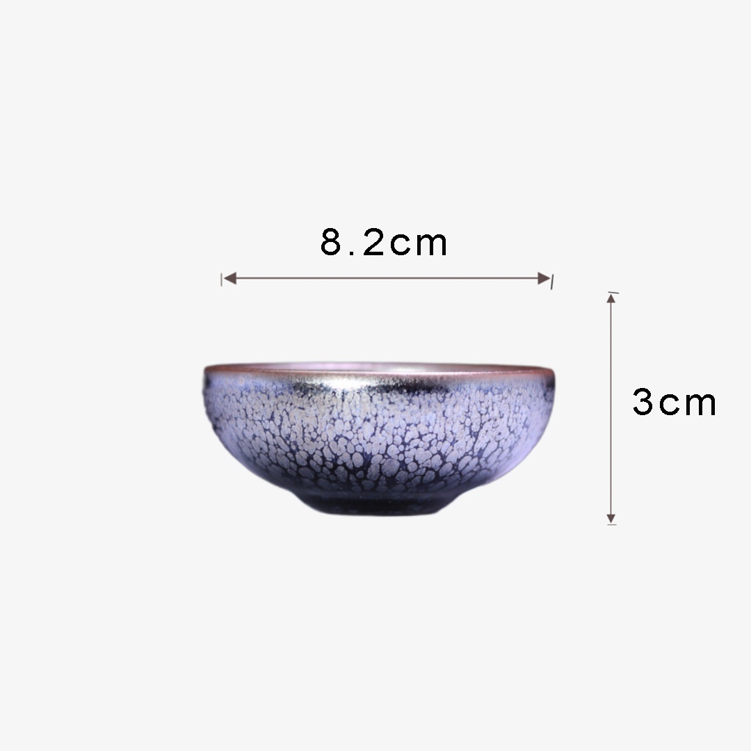 Purple Golden Feather Footless Bowl