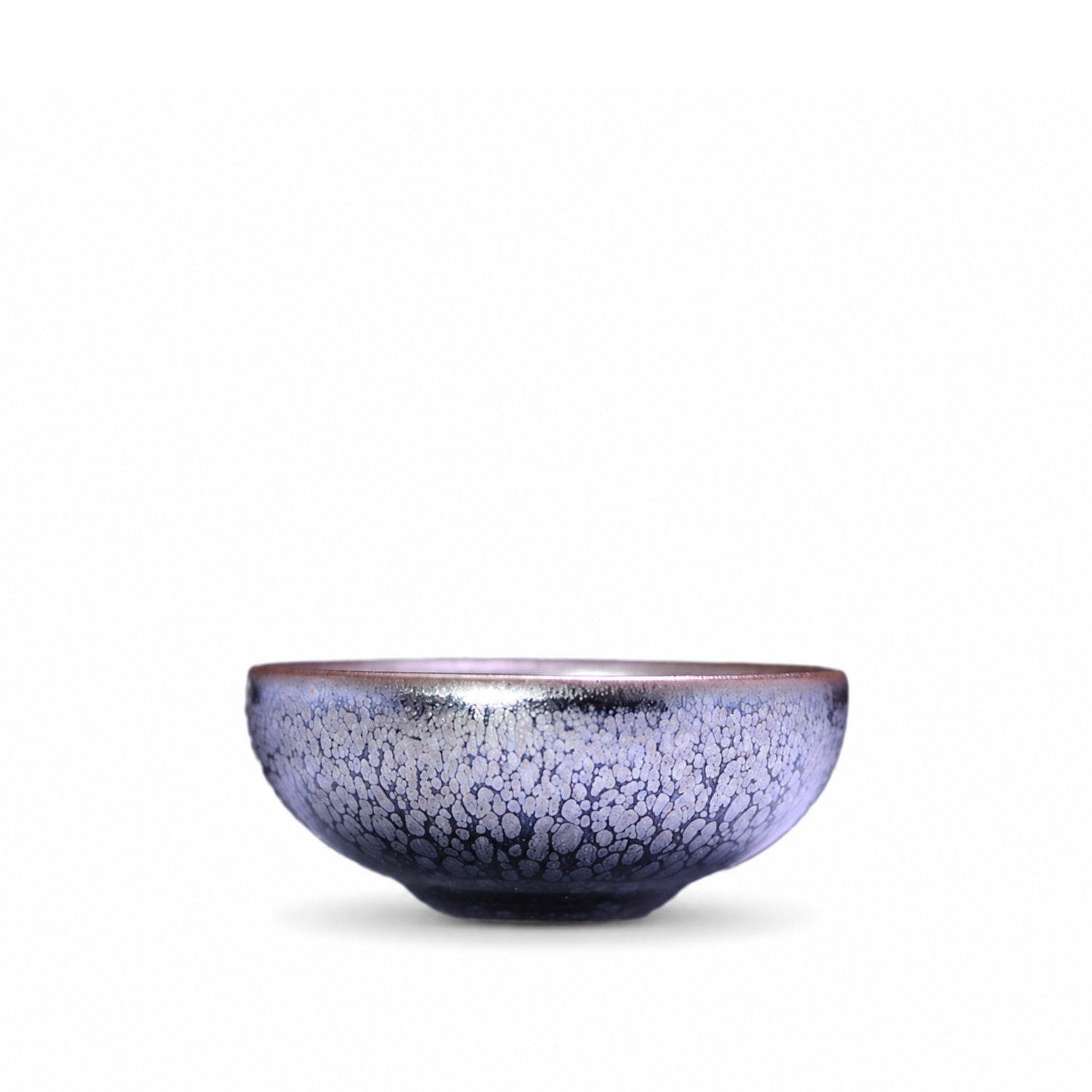 Purple Golden Feather Footless Bowl