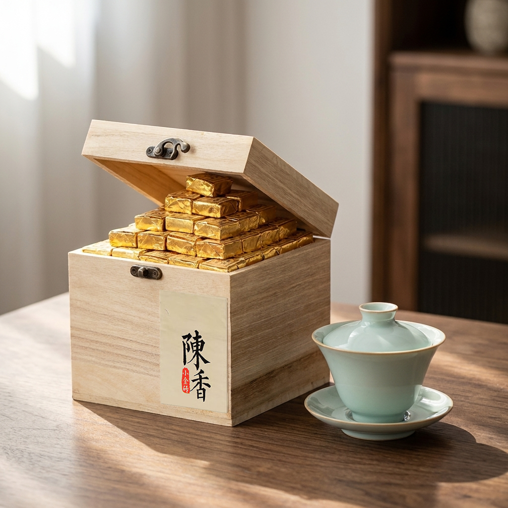 10-Year Aged Pu-erh Ripe Tea Mini Gold Bricks