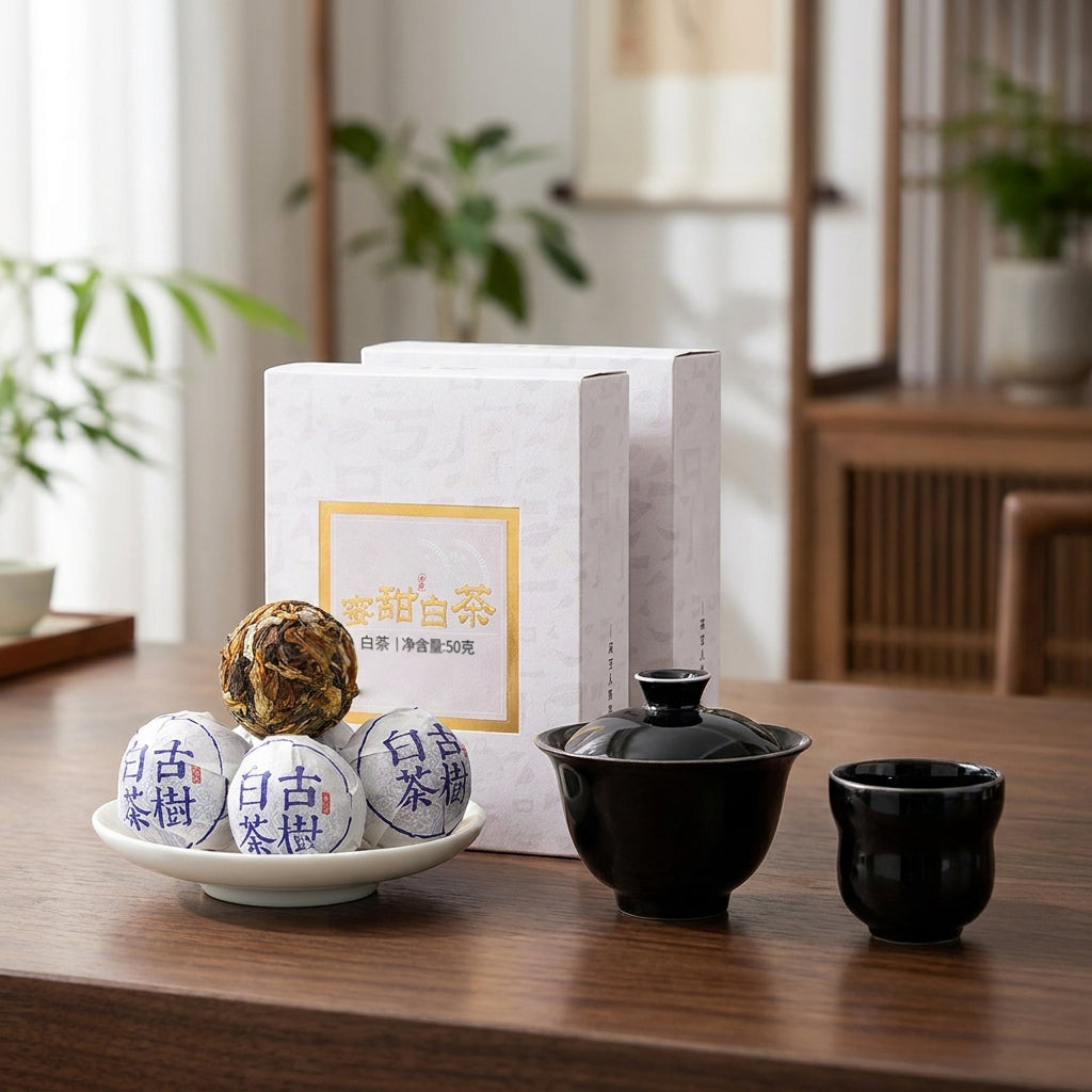 Honey-Sweet Ancient Tree White Tea Balls
