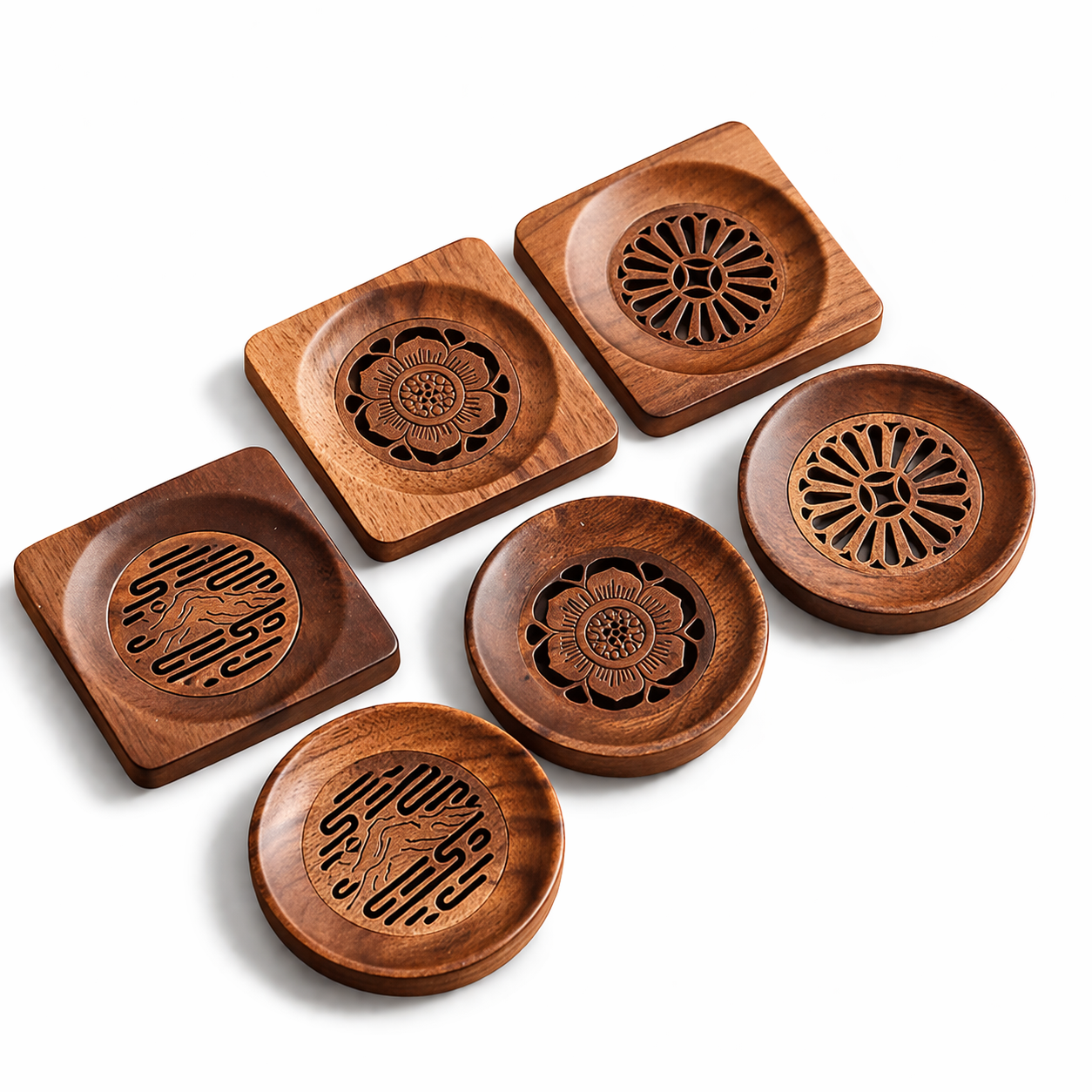 Walnut Wood Tea Coasters