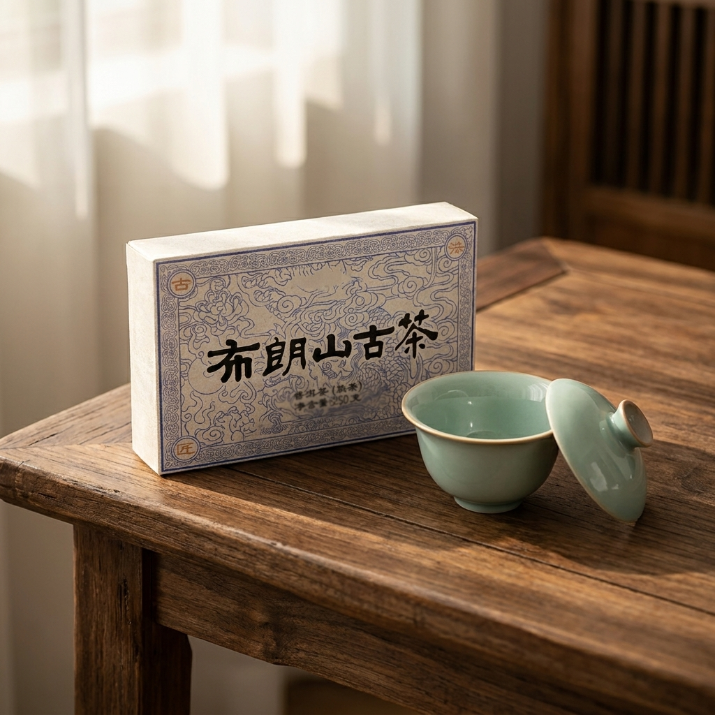10-Year-Old Bulang Mountain Ancient Tree Ripe Pu-erh Tea Brick