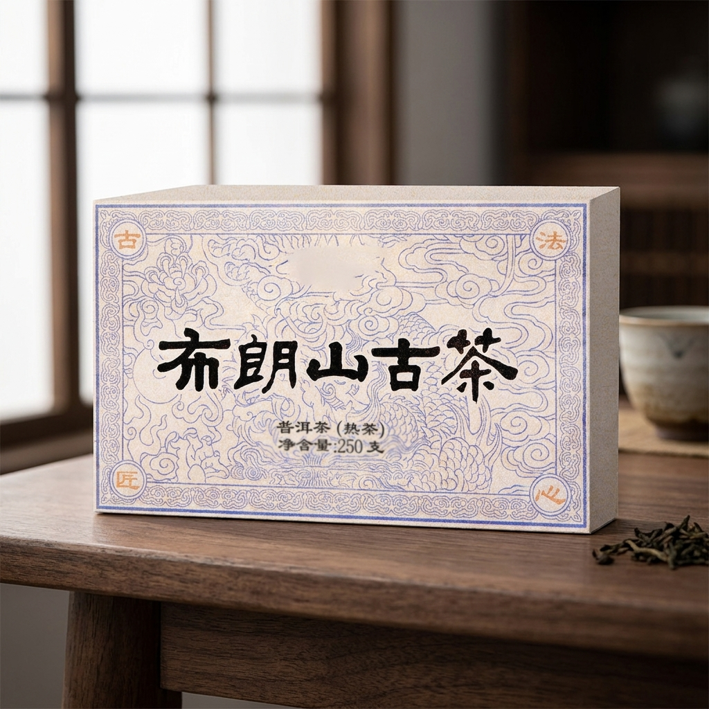 10-Year-Old Bulang Mountain Ancient Tree Ripe Pu-erh Tea Brick