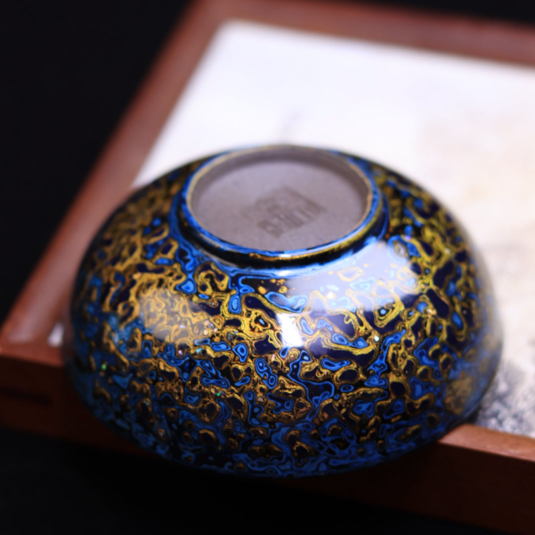 Lacquer Collection – Blue Gold Pu-erh Teacup