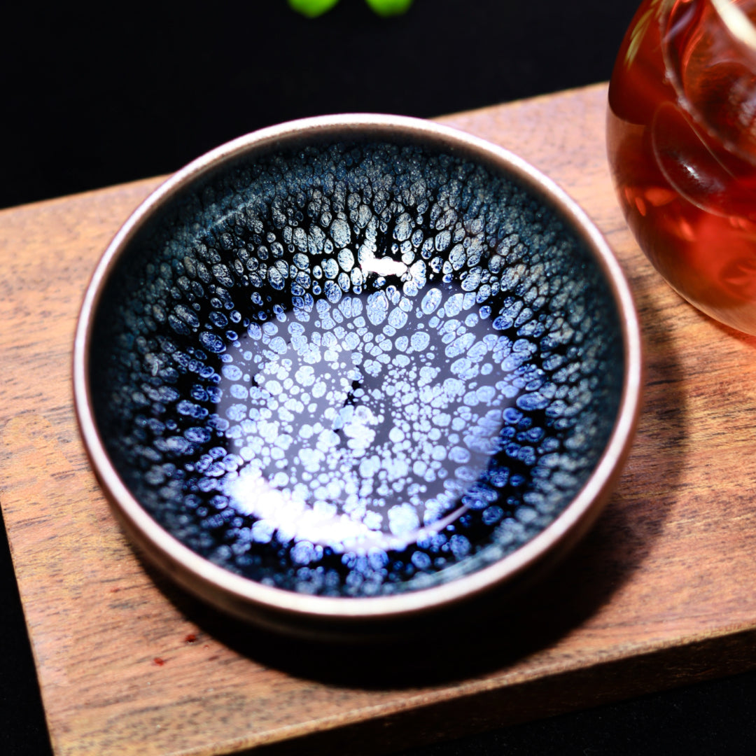 Purple Golden Feather Footless Bowl