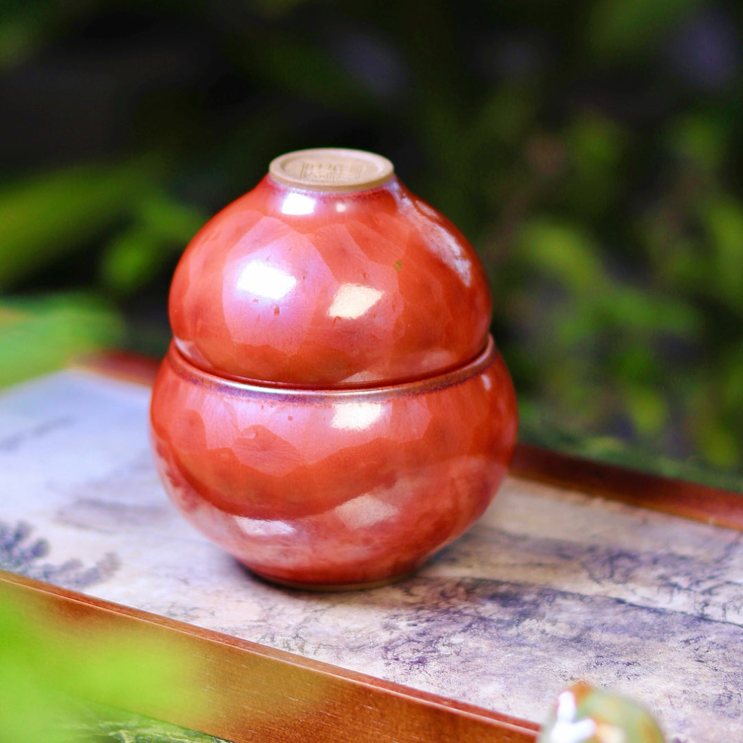 Fortune & Blessing Double Auspicious · Persimmon Red
