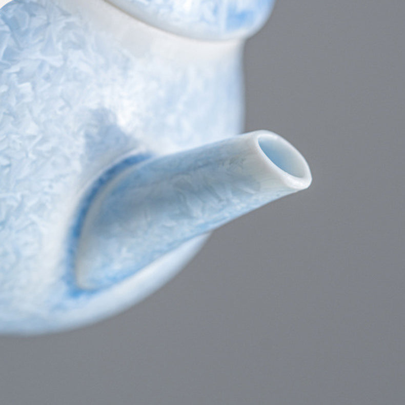 Chinese Sky Blue Kiln-Altered Crystalline Gongfu Tea Set