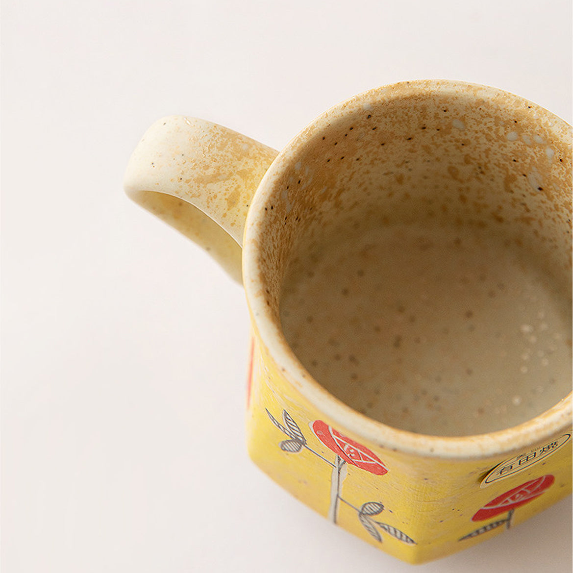 Hand-Painted Arita-Yaki Yellow Rose Cup & Saucer Set