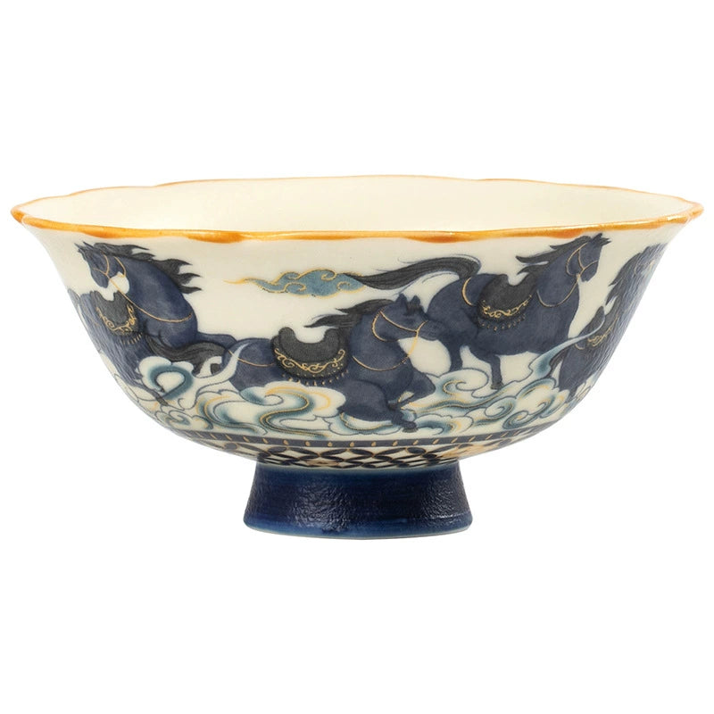 Blue Galloping Horse Gongfu Tea Cup