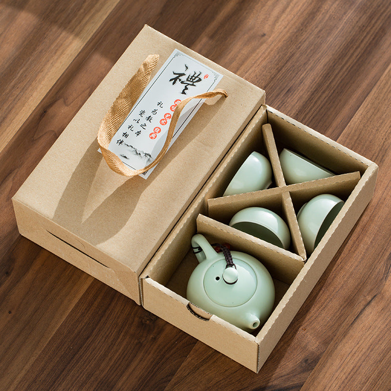 Ru Kiln Celadon Xi Shi Gongfu Tea Set