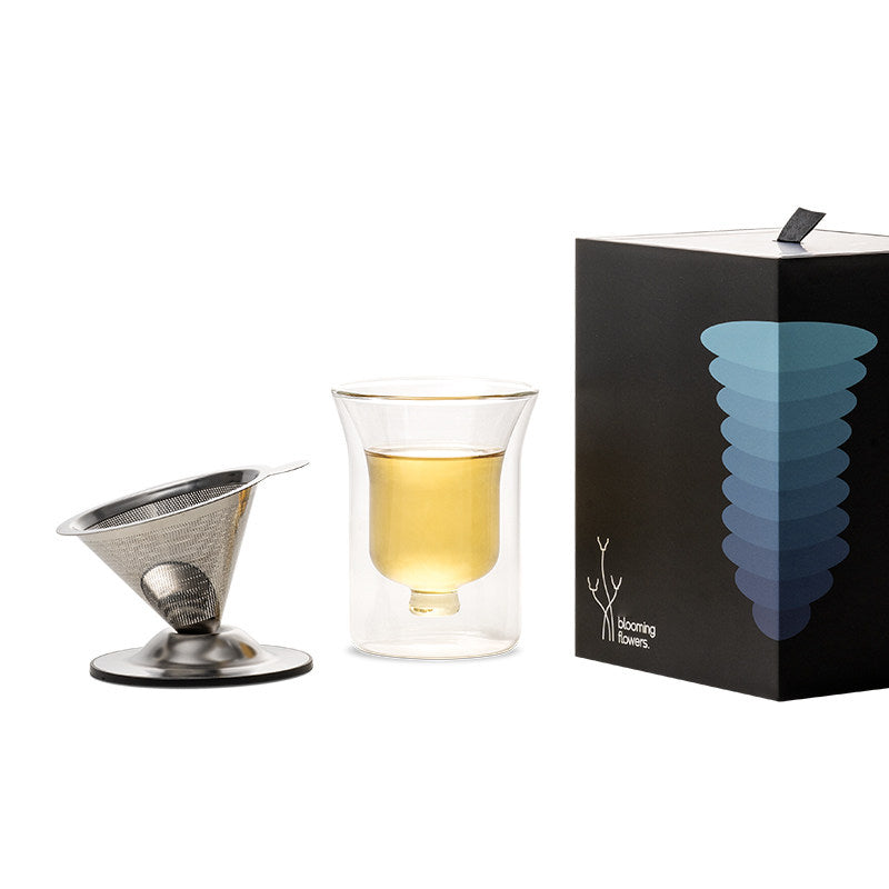Double-Wall Glass Tea Infuser Cup