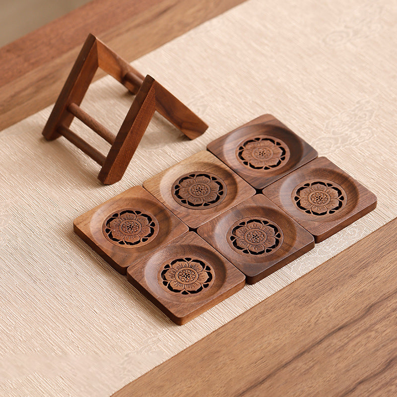 Walnut Wood Tea Coasters