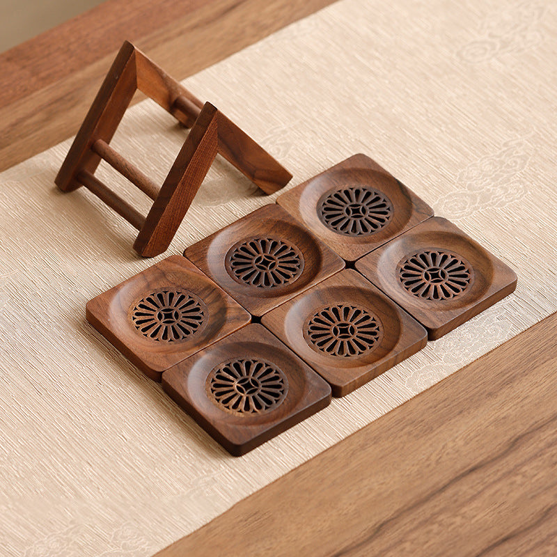 Walnut Wood Tea Coasters