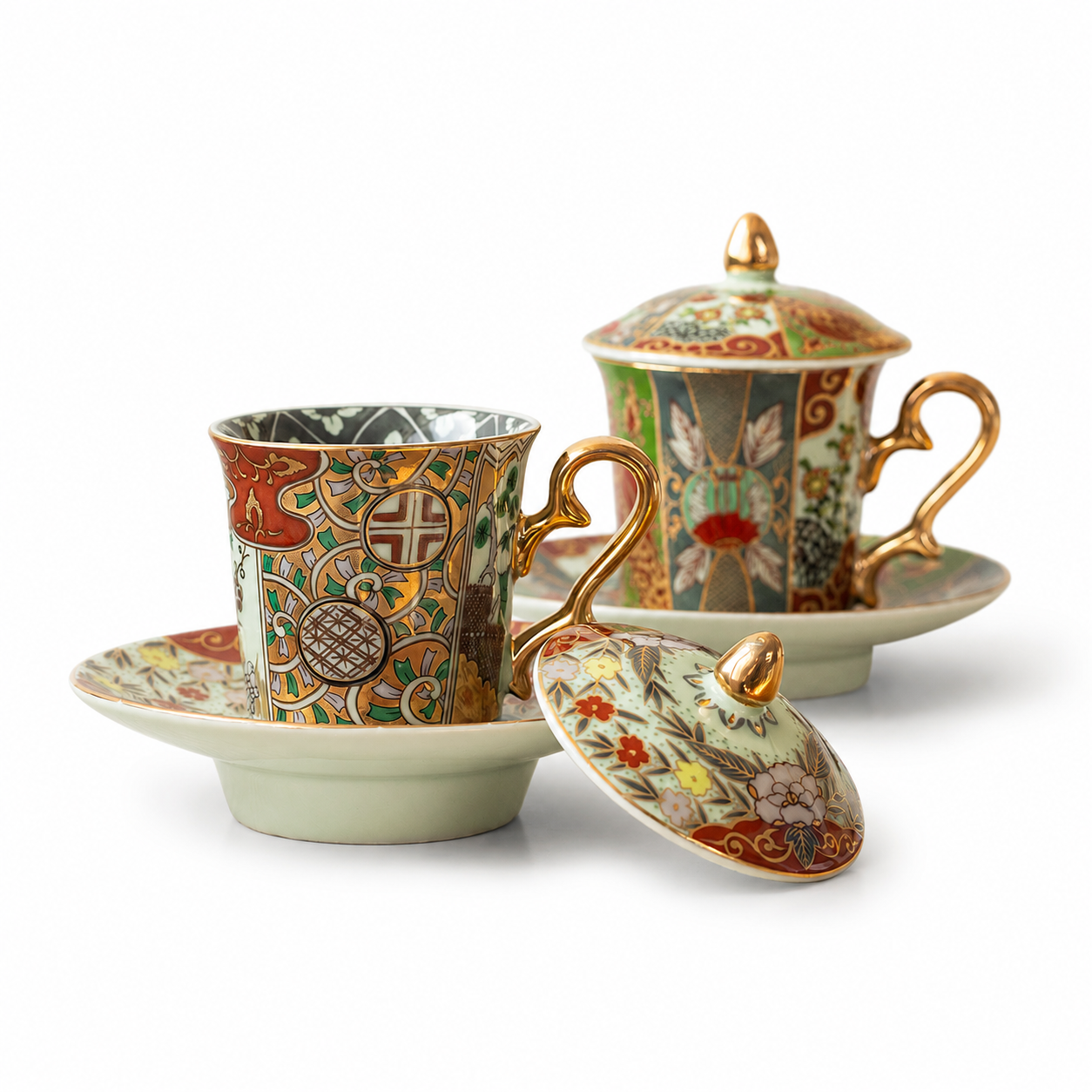 Hand-Painted Ceramic Gaiwan Tea Brewing Vessel