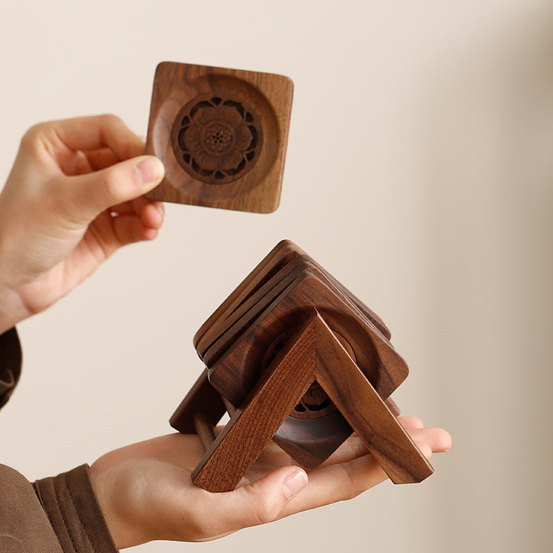 Walnut Wood Tea Coasters