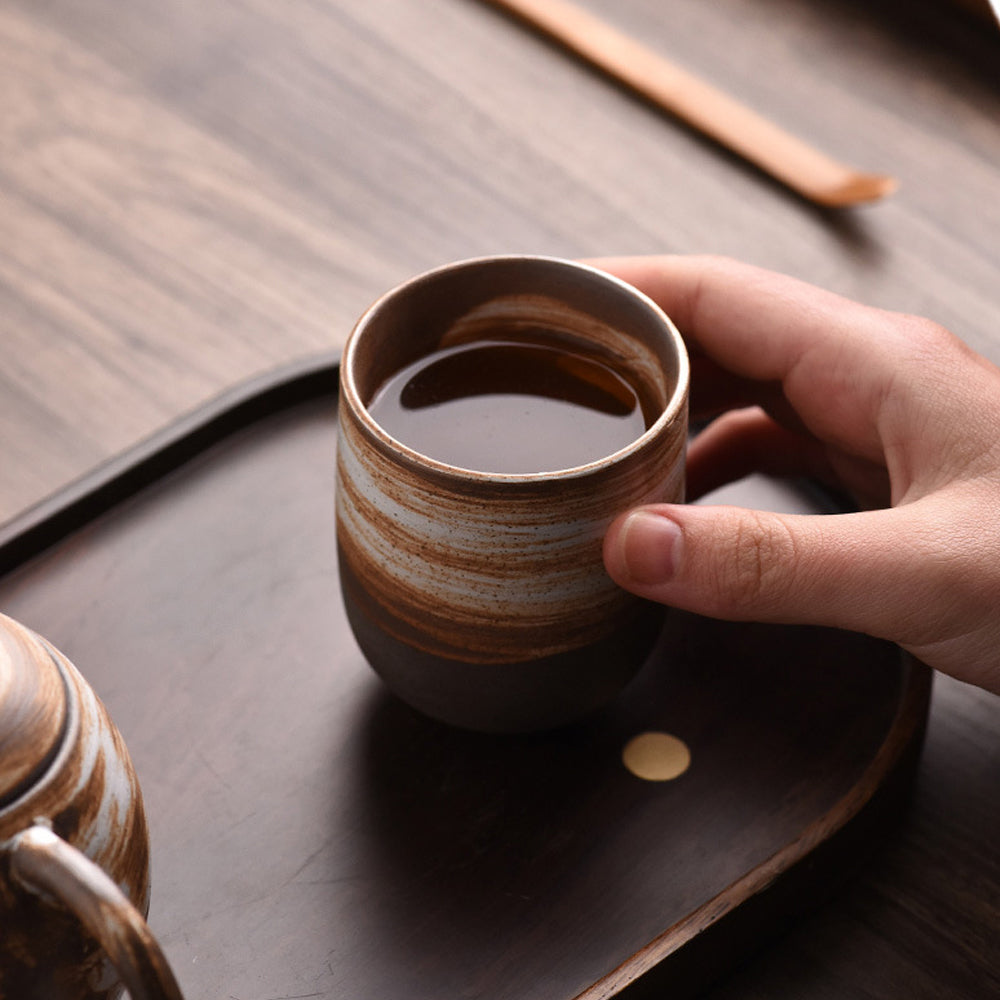 Wood-Fired Kiln-Changed Stoneware Master Tea Cup