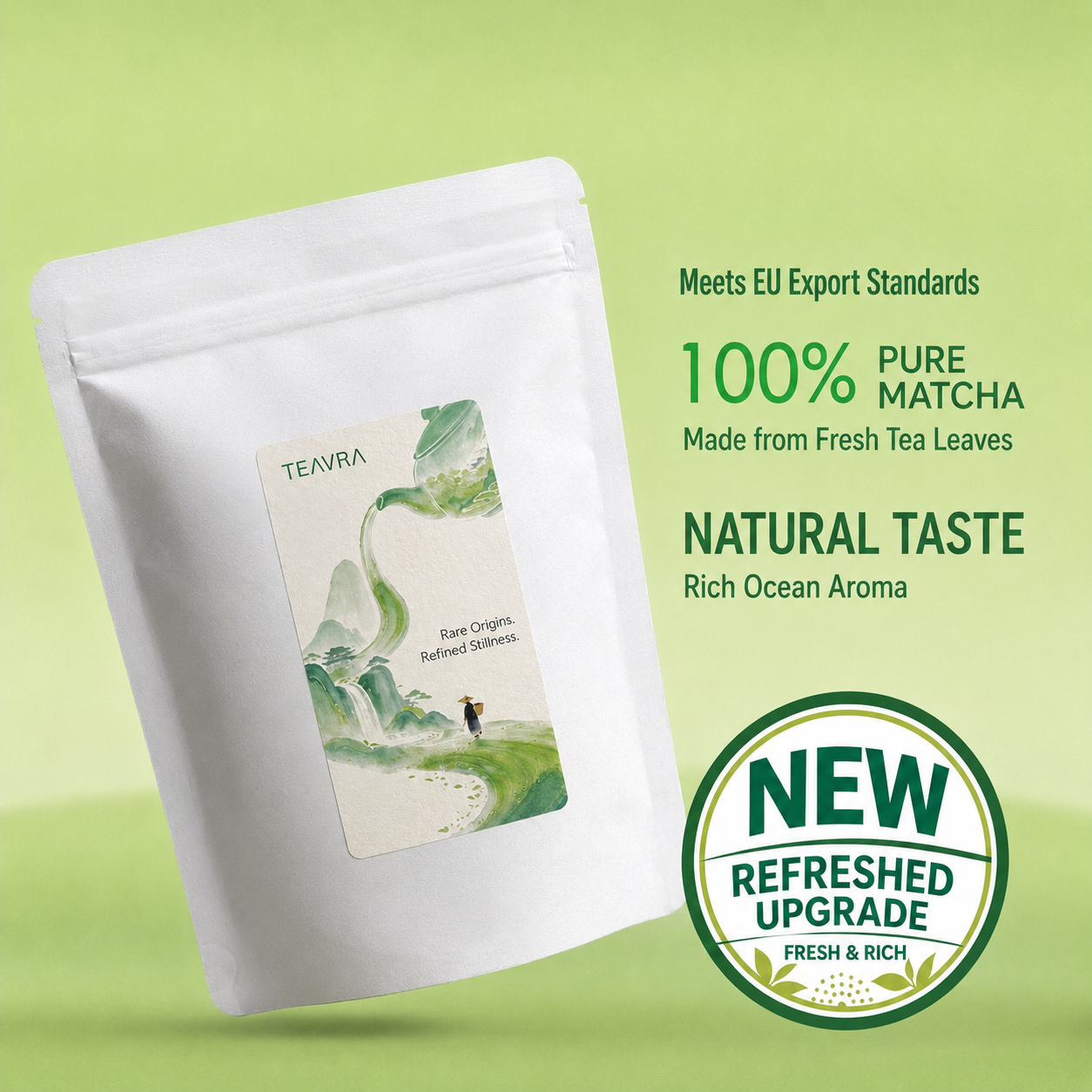 Organic pure matcha powder