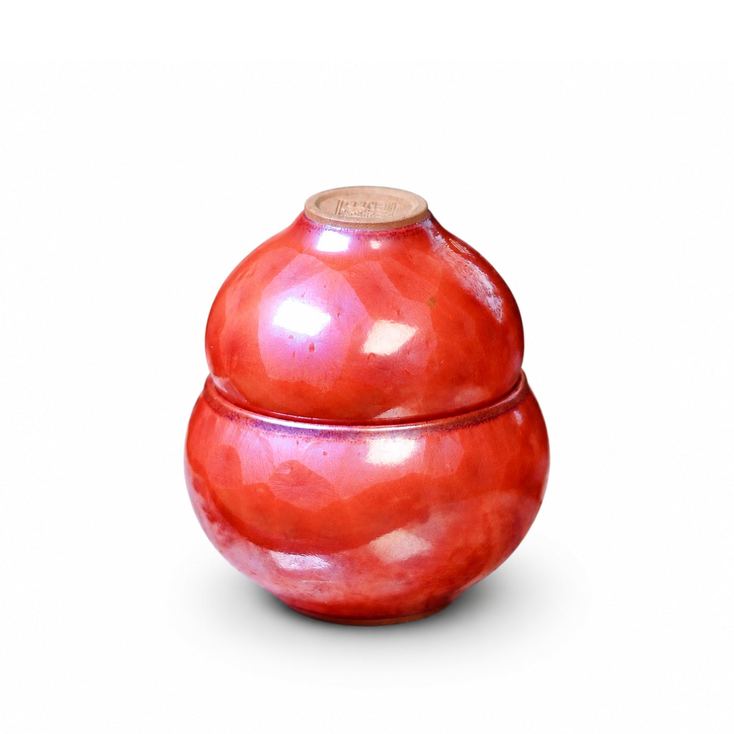Fortune & Blessing Double Auspicious · Persimmon Red