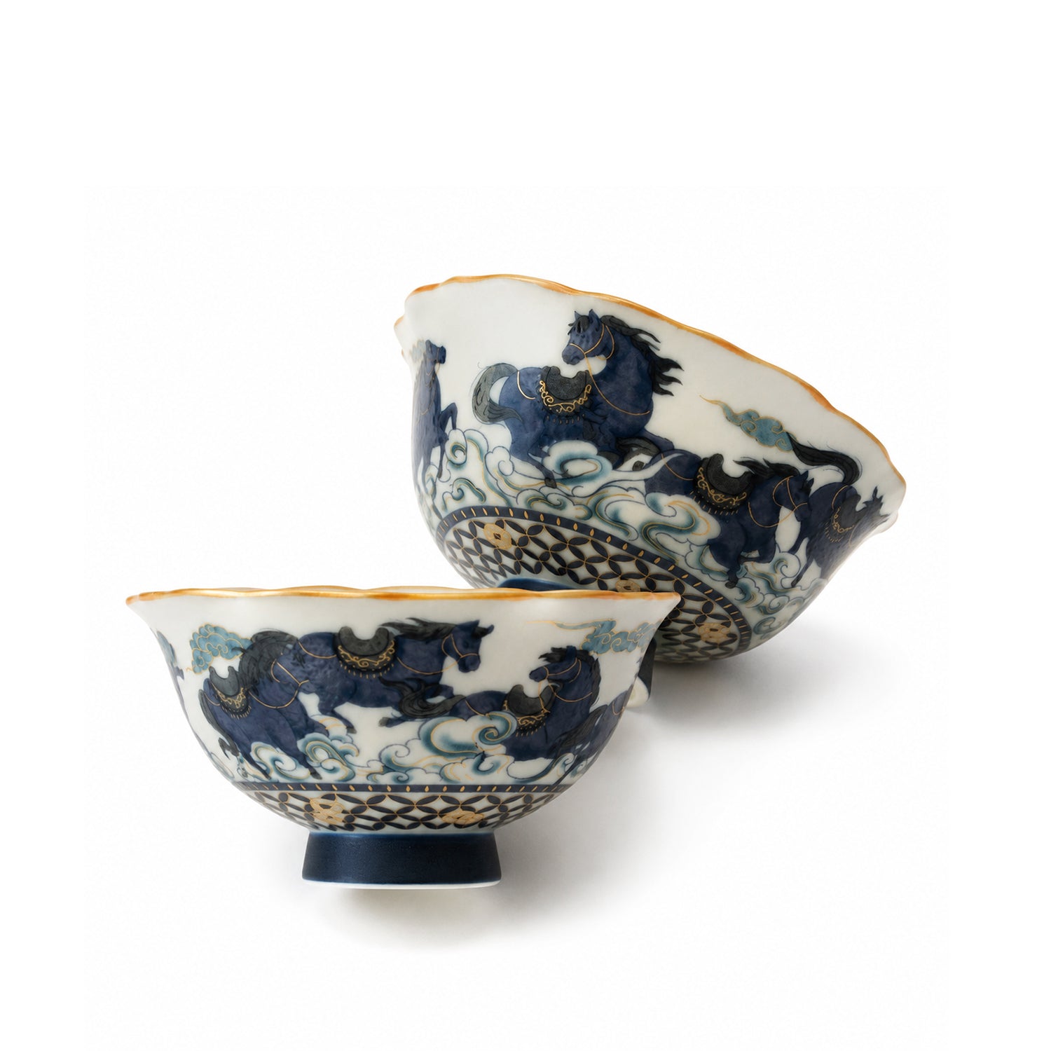 Blue Galloping Horse Gongfu Tea Cup