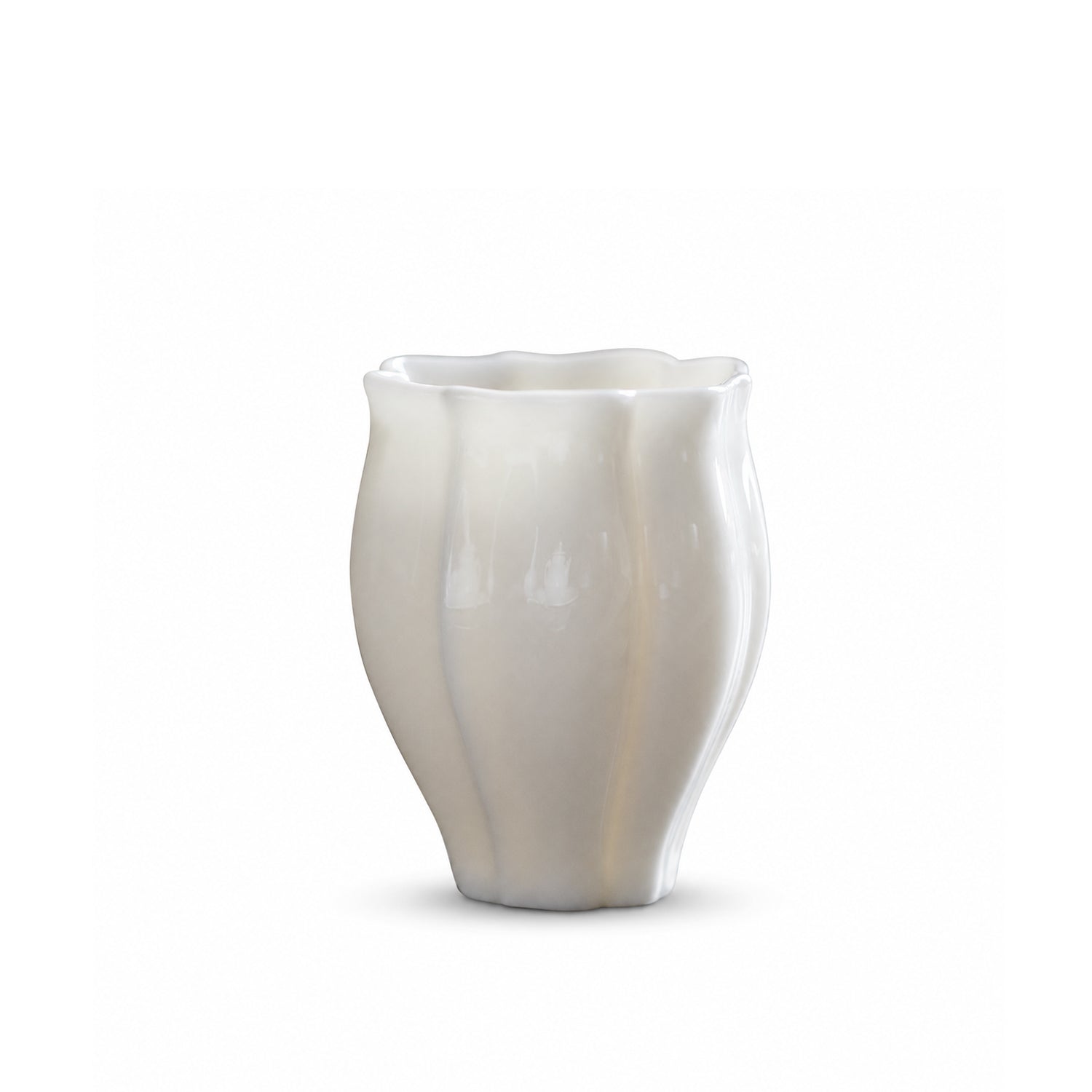 Mutton-Fat Jade-Like Porcelain Tulip Gongfu Tea Cup