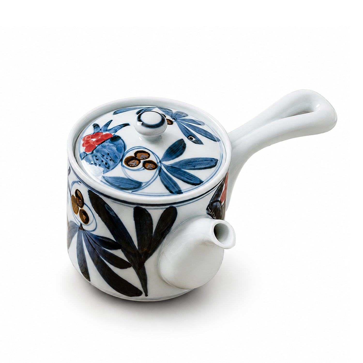 Japanese Arita-Yaki Pomegranate Side-Handle Teapot