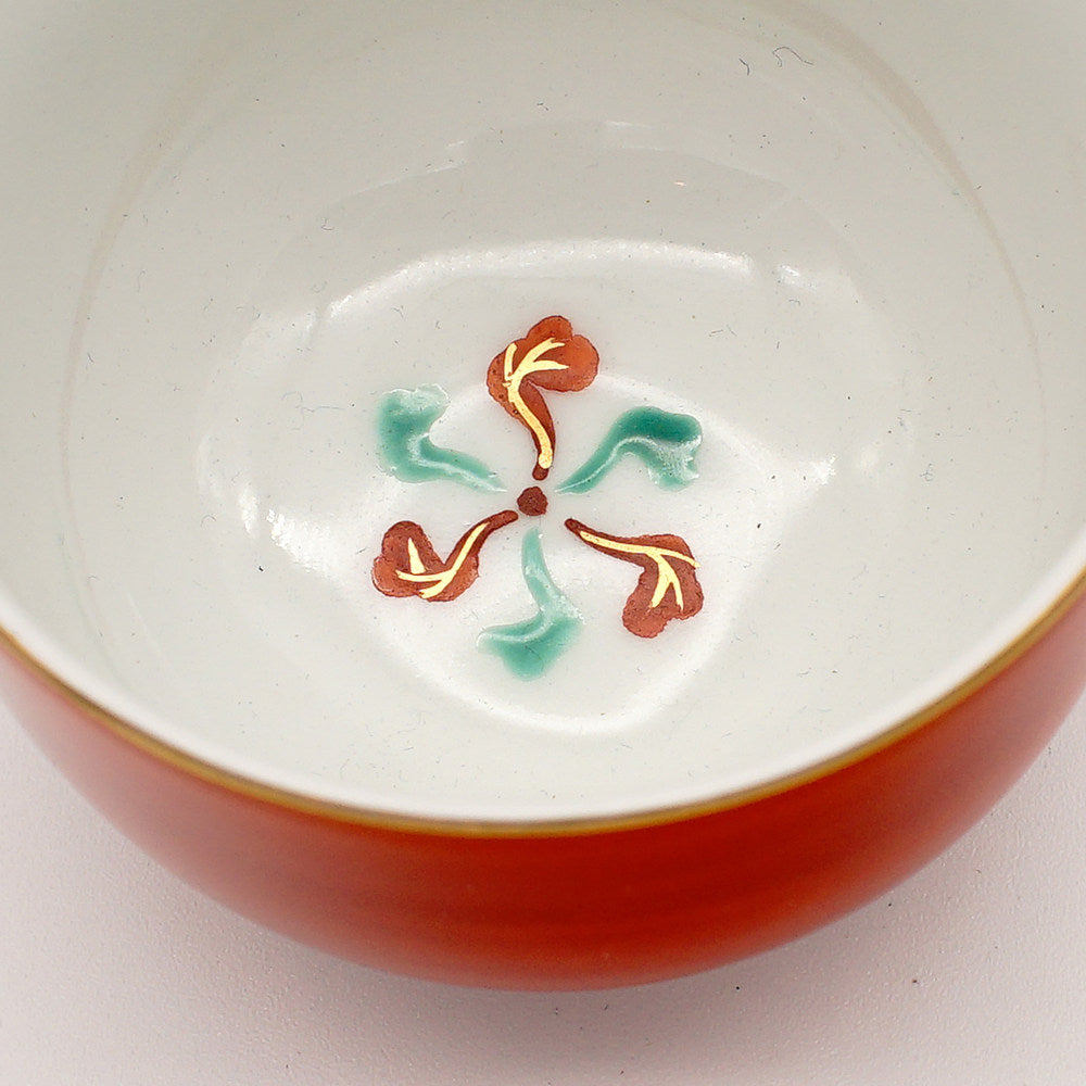 Japanese Mino Ware Aka-e Vermilion Teapot & Cup Set