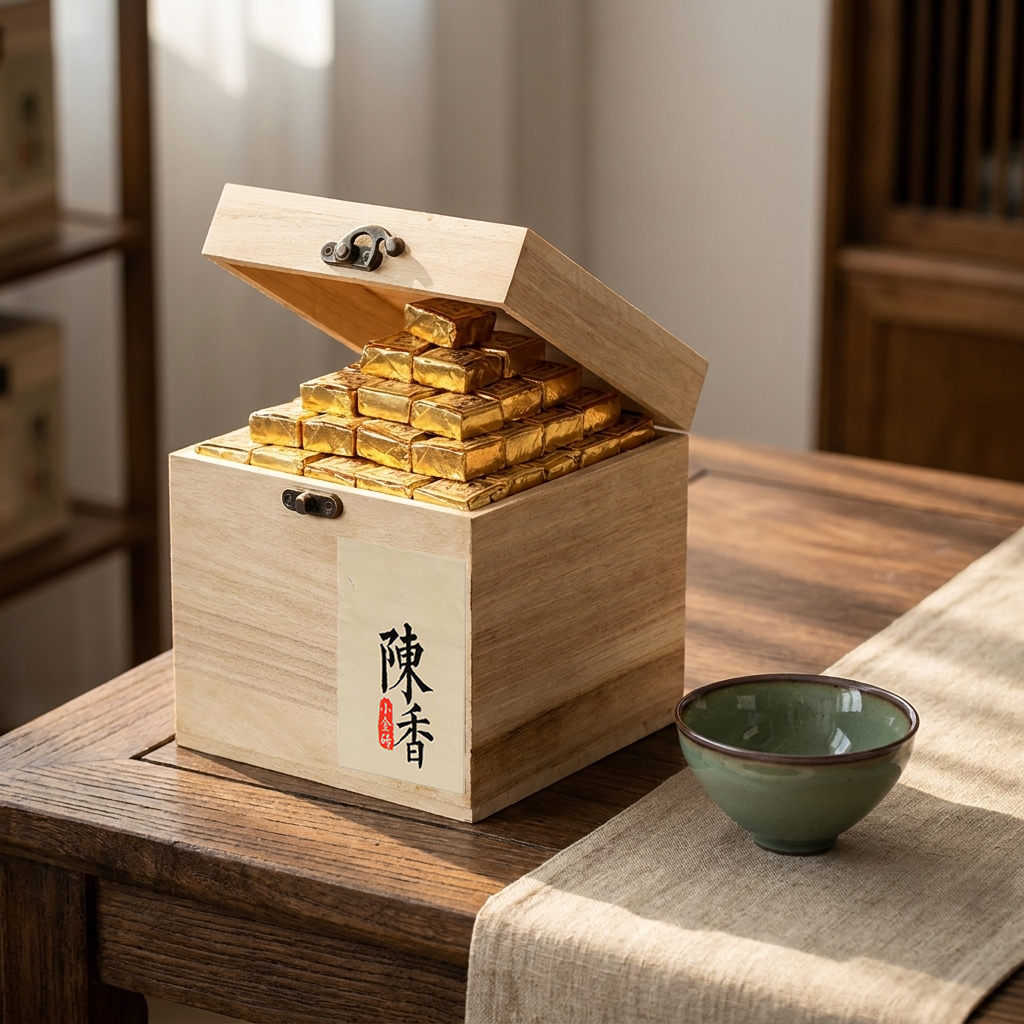 10-Year Aged Pu-erh Ripe Tea Mini Gold Bricks