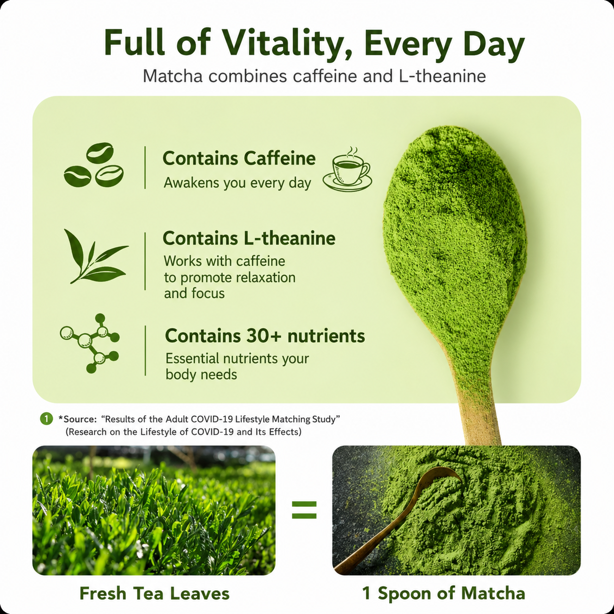 Organic pure matcha powder