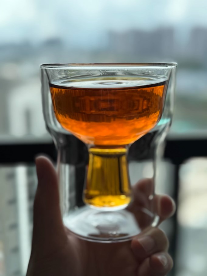 Double-Wall Glass Tea Infuser Cup