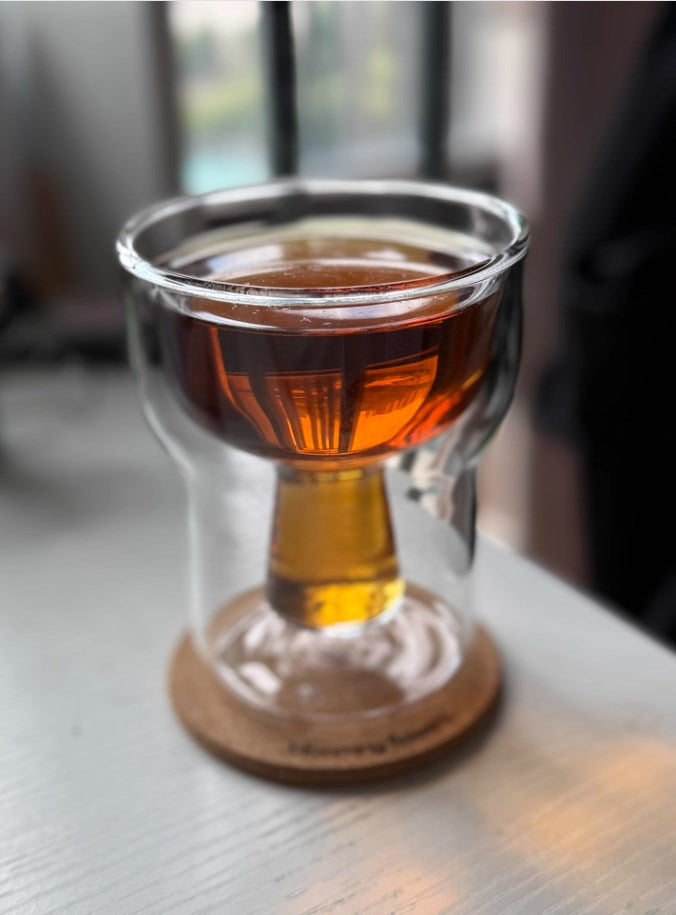 Double-Wall Glass Tea Infuser Cup