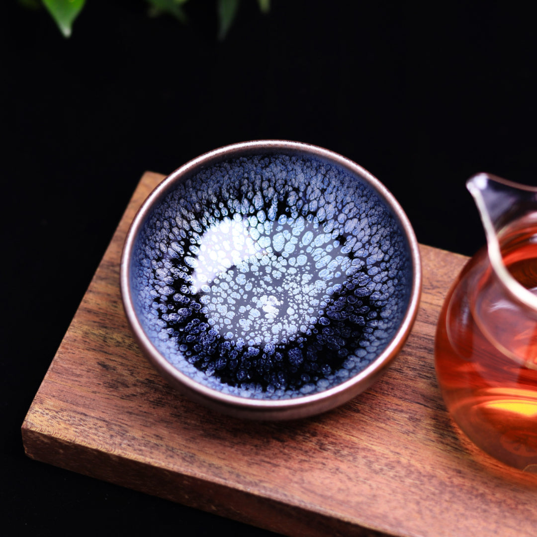 Purple Golden Feather Footless Bowl