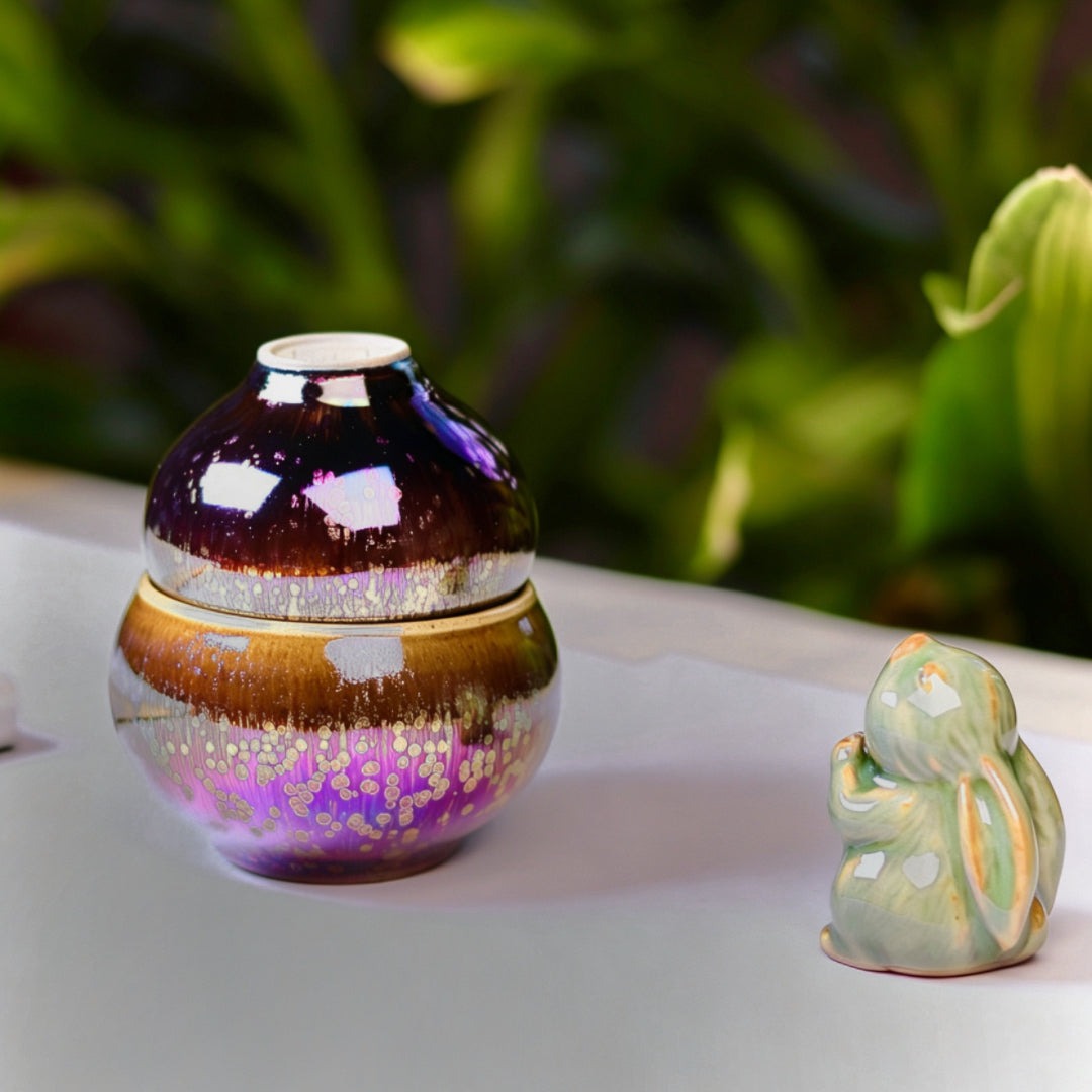 Blessing & Fortune Arrive Together — Colorful Oil Drop