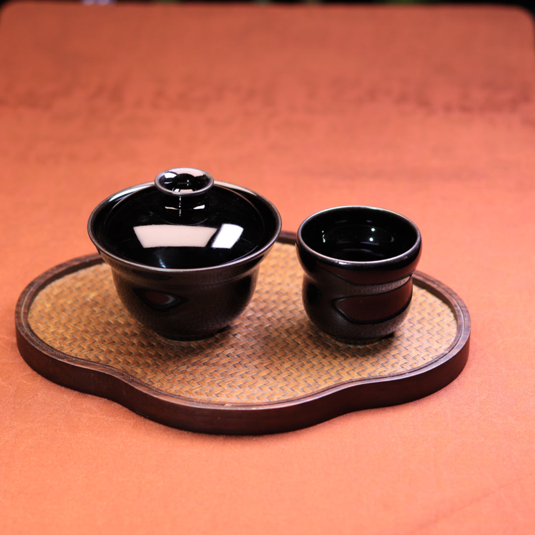 Four Seasons Collection – Winter Gaiwan in Black Gold