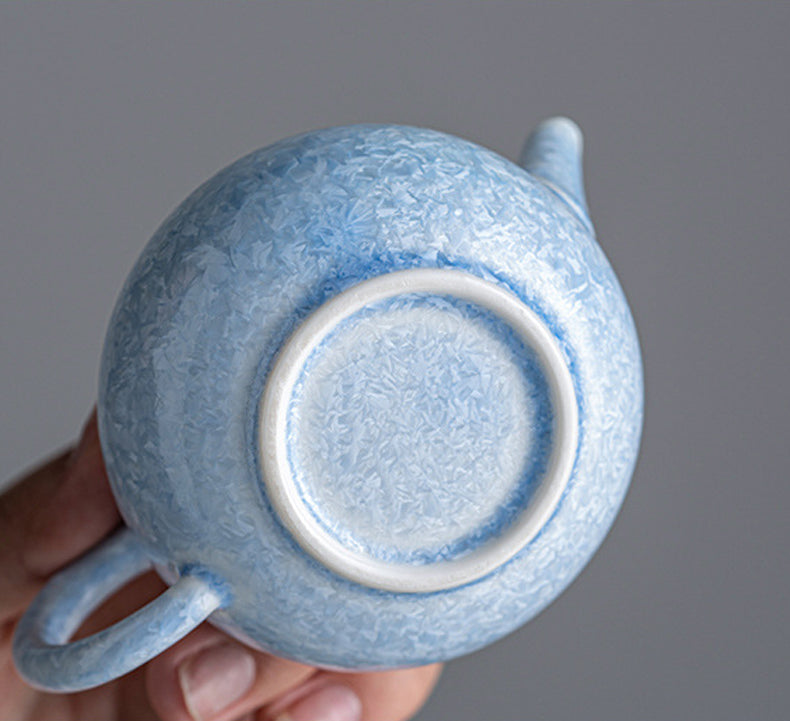 Chinese Sky Blue Kiln-Altered Crystalline Gongfu Tea Set