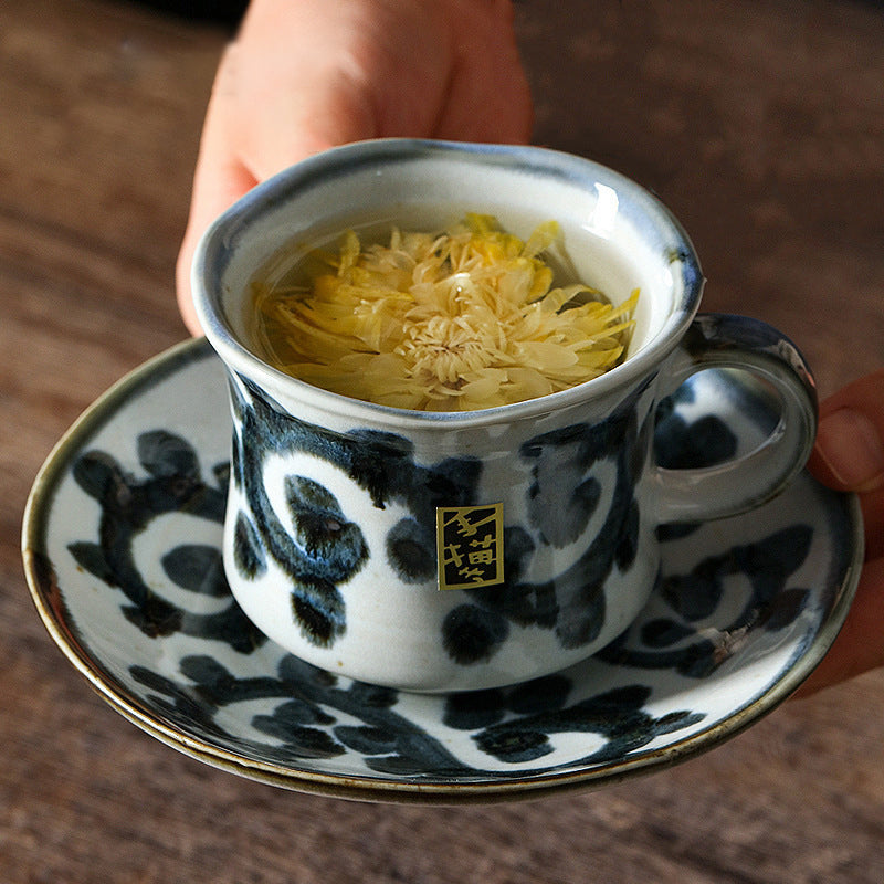 Bloom Mino Ware-Inspired Floral Cup & Saucer Set