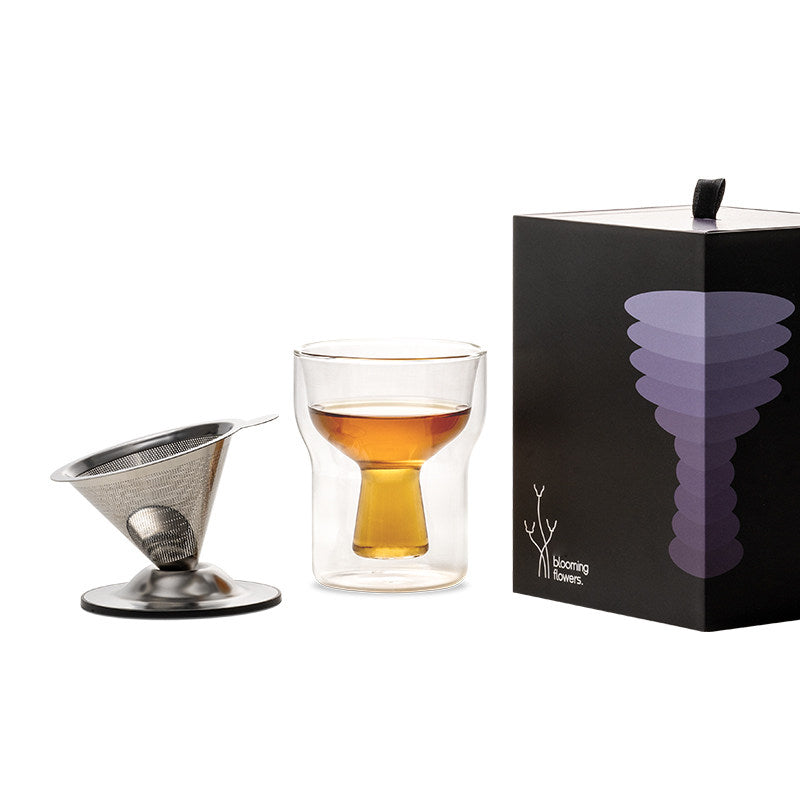 Double-Wall Glass Tea Infuser Cup