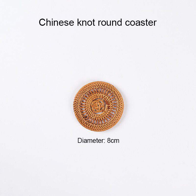 Handmade Woven Rattan Tea Coasters